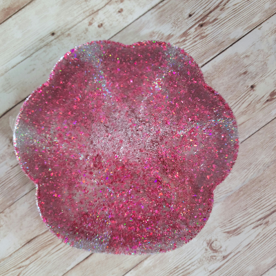 Glitter Paw Print Resin Ash Tray/Trinket Dish