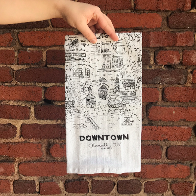 Downtown Tea Towel