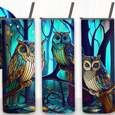 Stain Glass Owl Tumbler