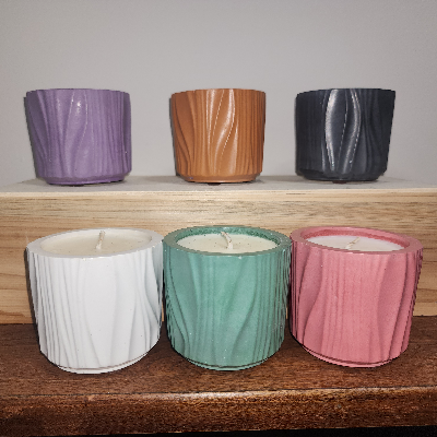 4 Oz 100% Soy Cement Candle Green