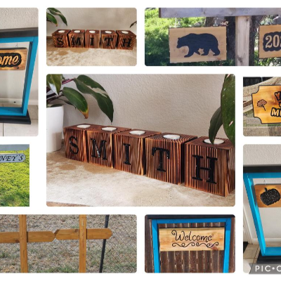 Wooden Signs, Planters, And Custom Pieces