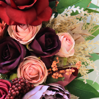 Bordeaux & Blush Burgundy Fall Wreath