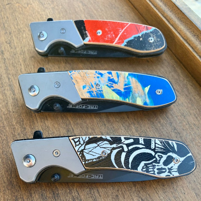 Recycled Skateboard Pocket Knives