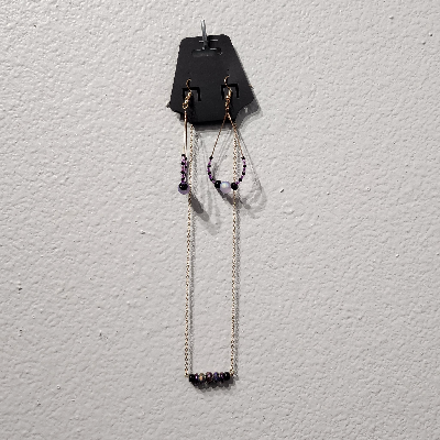 Fidget Necklace, Earring Set