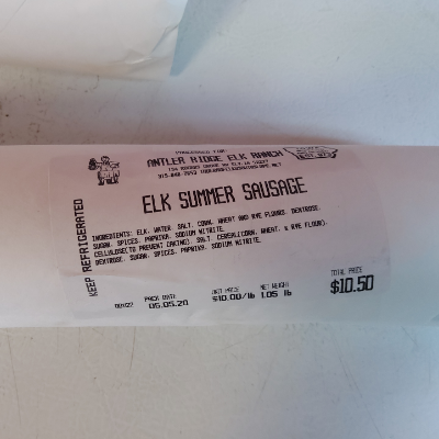 Elk Summer Sausage