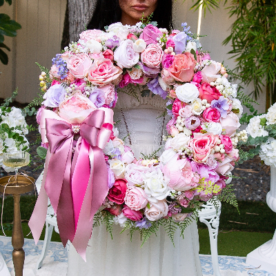 Pink Opulence Front Door Decor Wreath