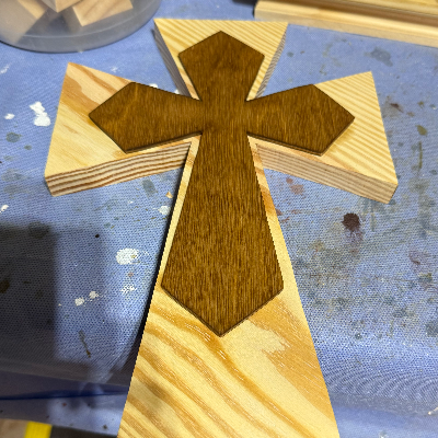 Wooden Layered Cross