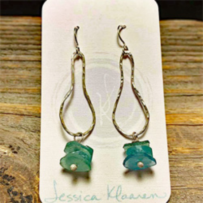 Sterling Silver And Roman Glass Pieces