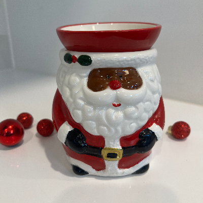 Black Santa Tea Light Wax Warmer