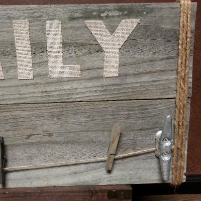 Rustic Family Photo Holder On Reclaimed Cedar Fence Planks