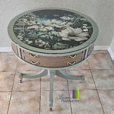 Antique Round Drum Table