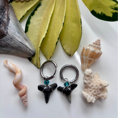 Shark Tooth Hoop Earrings