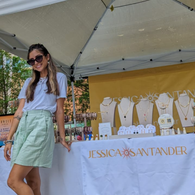 Jessica Santander Tent Booth Display Photo