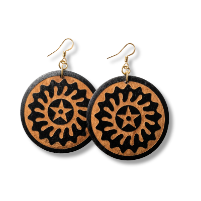 Adinkra - Engraved Earrings