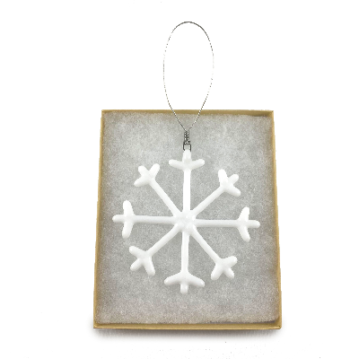 Fused Glass Snowflake Ornament