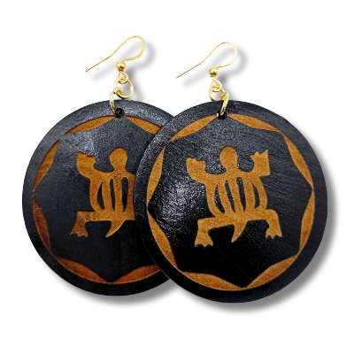 Adinkra - Engraved Earrings