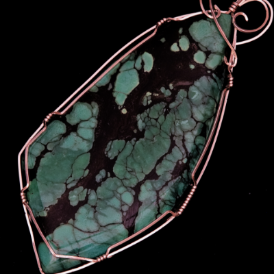 Wire Wrapped Green Turquoise