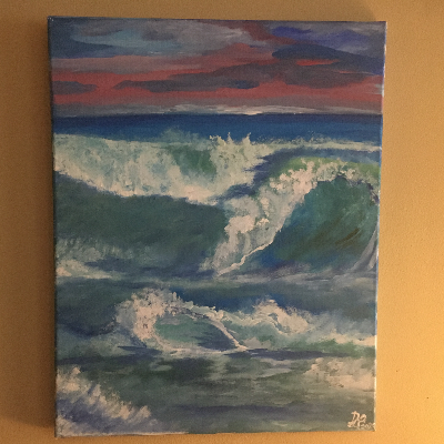 Living With Waves Painting