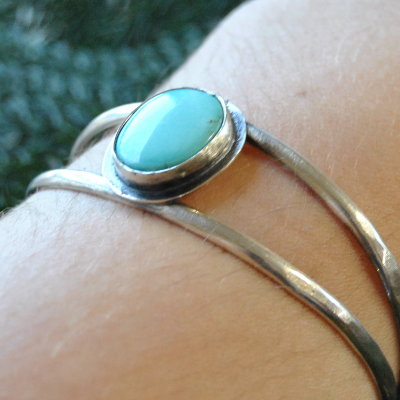 Royston Turquoise Double Band Cuff