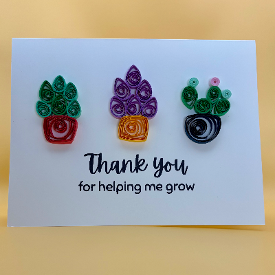 Succulent Thank You Card