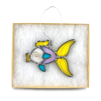 Stained Glass Tropical Fish Ornament