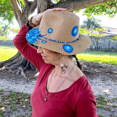 Sacred Eye Collection Hat – Handcrafted With Turkish Eye Details