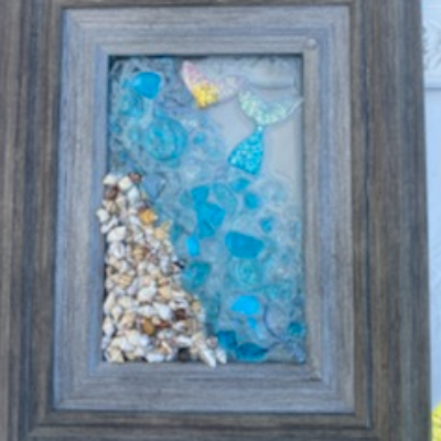Sea Glass Resin Art