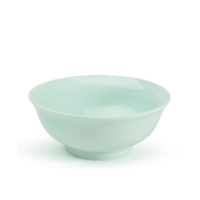 24 Oz Soup Bowl, Porcelain Soup Bowl, 7" Diameter - Porcelain Bowl For Noodle Soup, Cereal, Pasta, Salad, Fruits - Dishwasher & Microwave Safe - Green