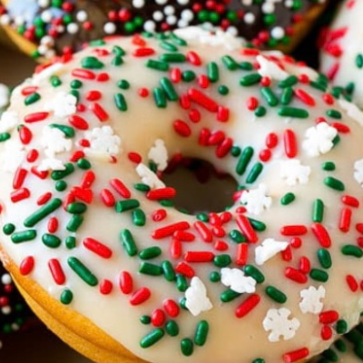Baked Vanilla Frosted Donut