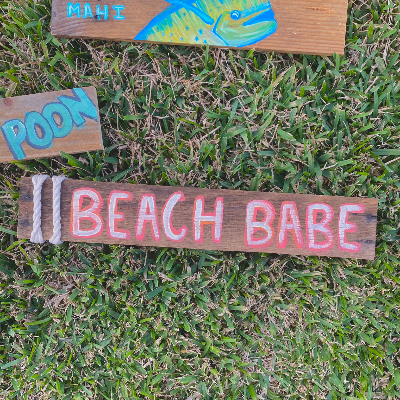 Hand Painted Wooden Sign