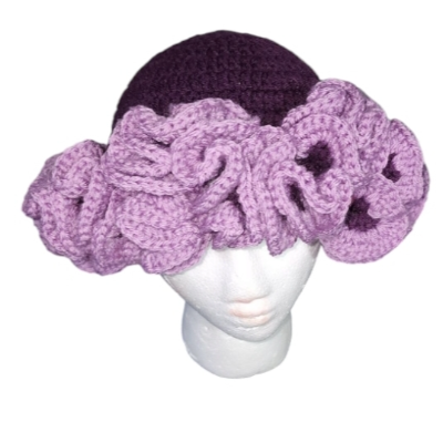 Handmade Crochet Hat Purple