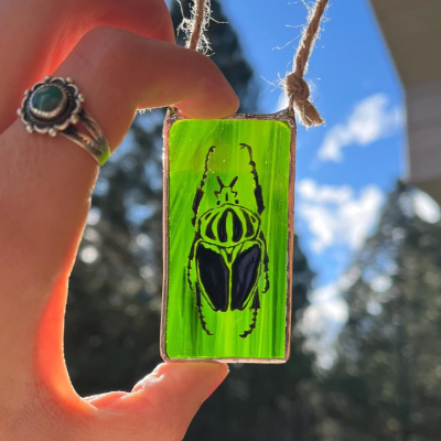 Stained Glass Painted Piece