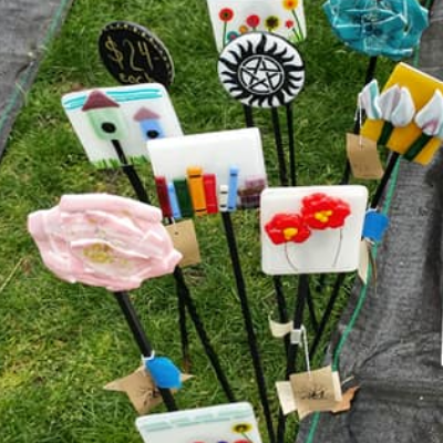 Fused Glass Garden Stake