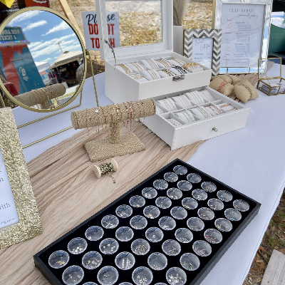 Permanent Jewelry Booth Set Up (Multiple Pics)