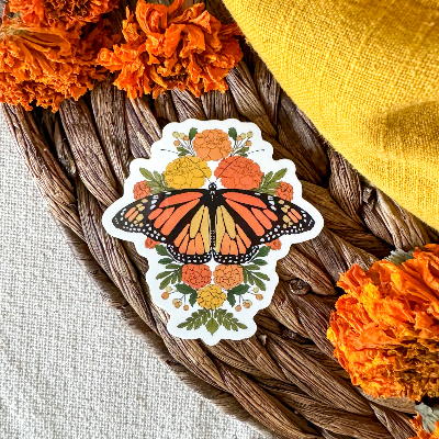 Monarch Butterfly Art Print And Sticker