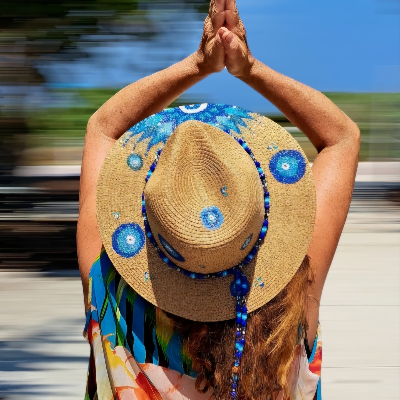Sacred Eye Collection Hat – Handcrafted With Turkish Eye Details