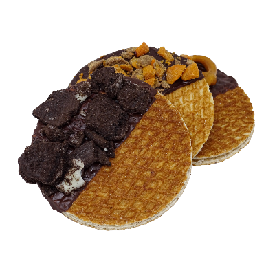 Chocolate Dipped Dutch Stroopwafel Cookie