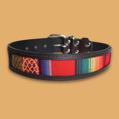 Andean Pattern Leather Collar