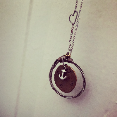 Anchor & Time Necklace