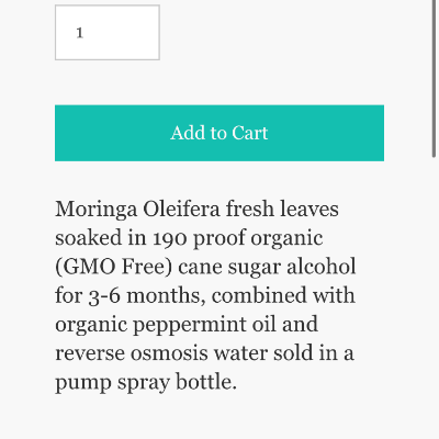 Moringa Extract Throat Spray
