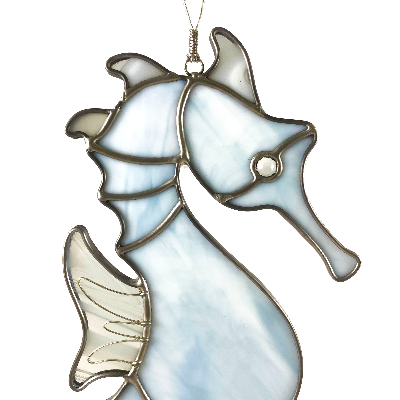 Stained Glass Seahorse Suncatcher