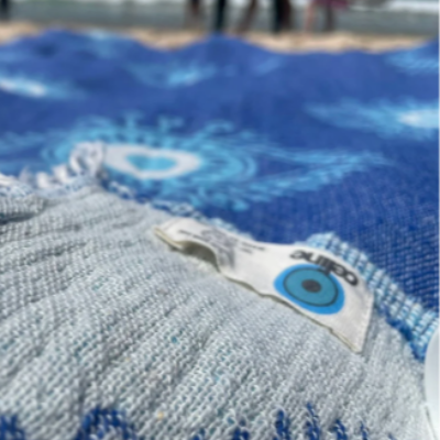 Turkish Towel/Throw - Amulet Blue