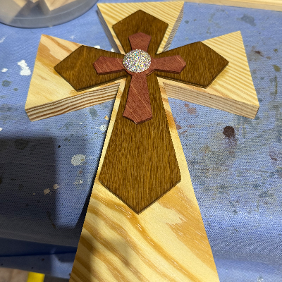 Wooden Layered Cross
