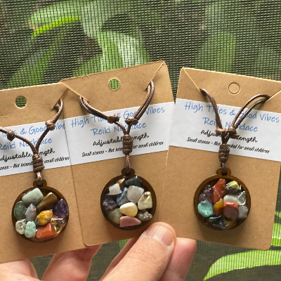 High Tides & Good Vibes Reiki Stone Necklace