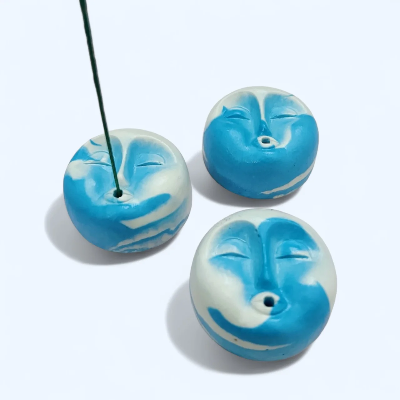 Mini Moon Face Incense  Holder