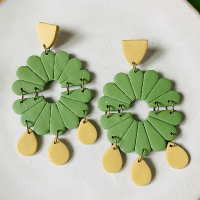 Clay Earrings And Display