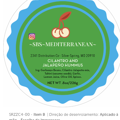 Cilentro &Jalapino  Hummus