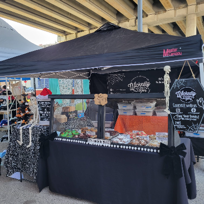 Tent Display With Tent Weights