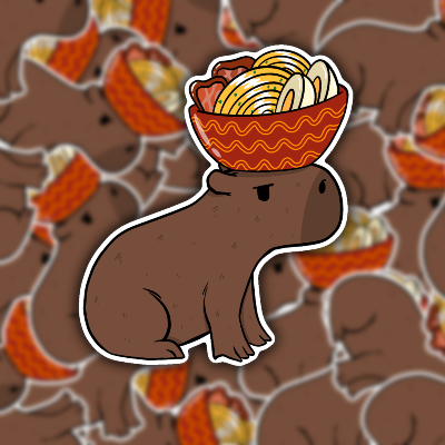 Capybara Noodle Sticker