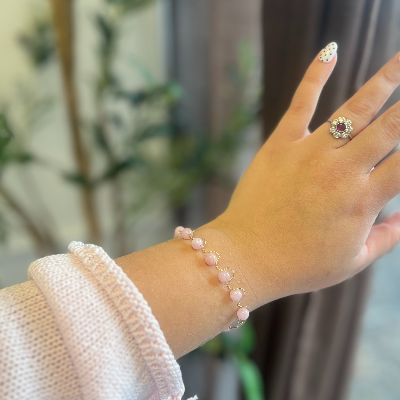 Glass Bead Wire Bracelet